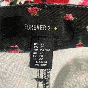 Floral Jean skirt